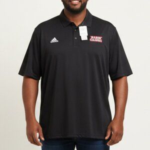 Mens 4X Adidas University of Louisiana at Lafayette Ragin’ Cajuns Polo NWT Black